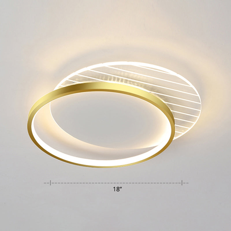 Sleek Acrylic LED Ceiling Light - Contemporary Flush Mount Lamp for Bedrooms