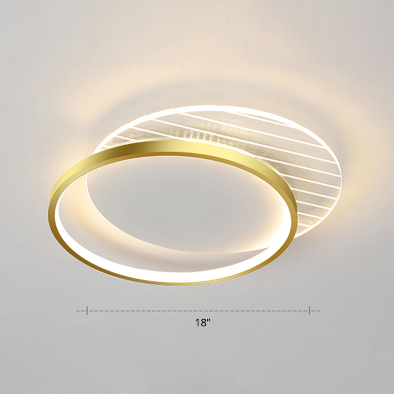 Sleek Acrylic LED Ceiling Light - Contemporary Flush Mount Lamp for Bedrooms
