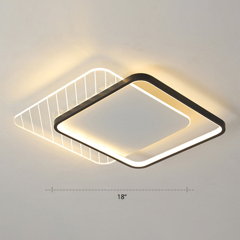 Sleek Acrylic LED Ceiling Light - Contemporary Flush Mount Lamp for Bedrooms