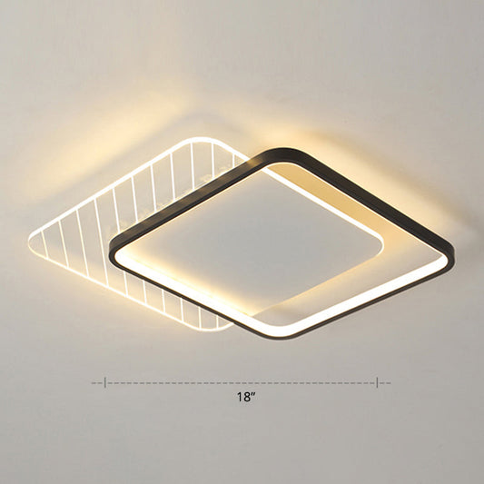 Sleek Acrylic LED Ceiling Light - Contemporary Flush Mount Lamp for Bedrooms