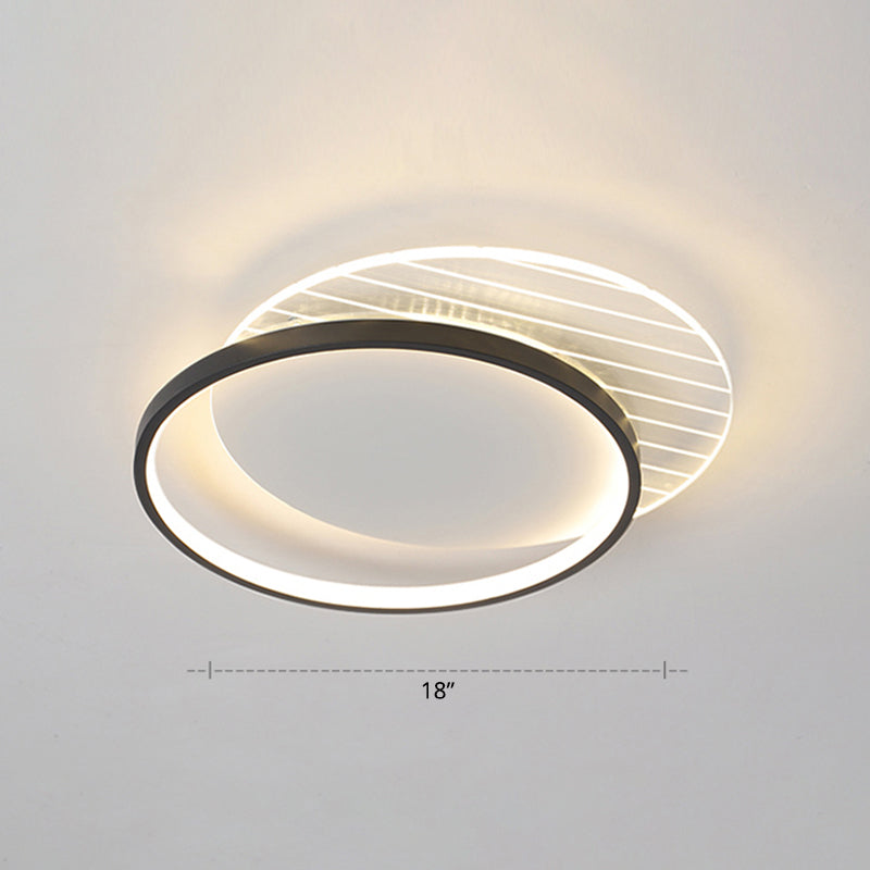 Sleek Acrylic LED Ceiling Light - Contemporary Flush Mount Lamp for Bedrooms
