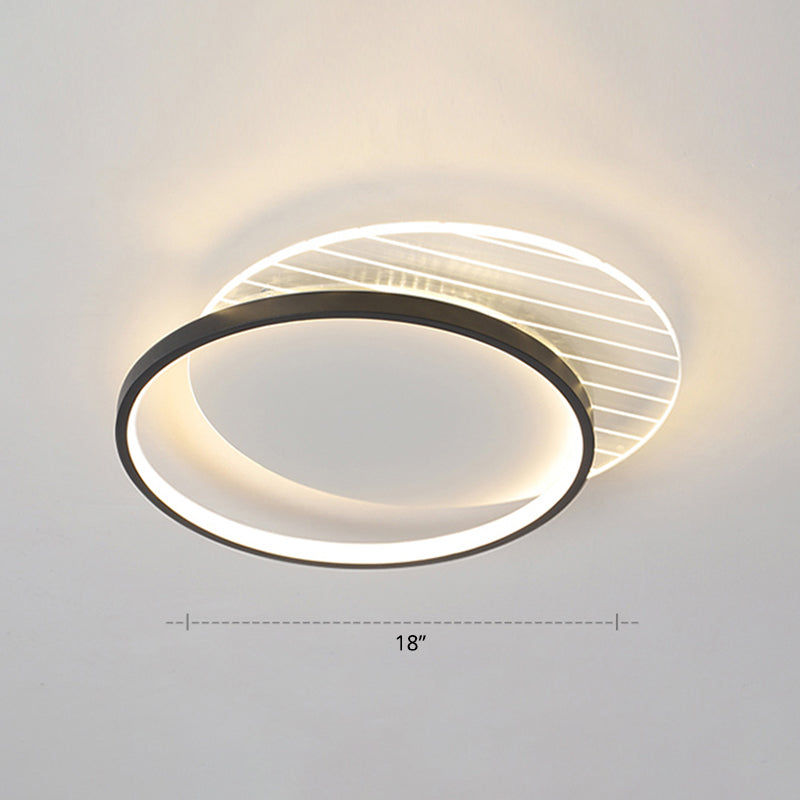 Sleek Acrylic LED Ceiling Light - Contemporary Flush Mount Lamp for Bedrooms