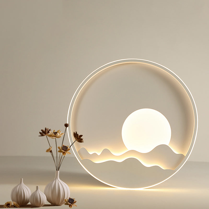 Modern LED Ceiling Light - Stylish Metal Flush Mount for Living Room - White Shade