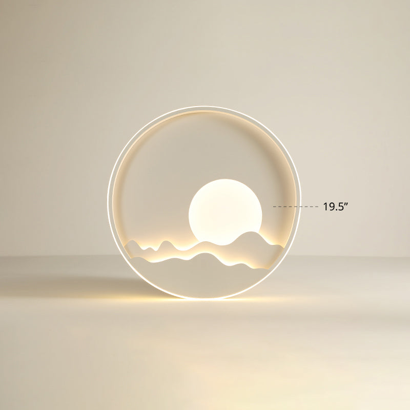 Modern LED Ceiling Light - Stylish Metal Flush Mount for Living Room - White Shade