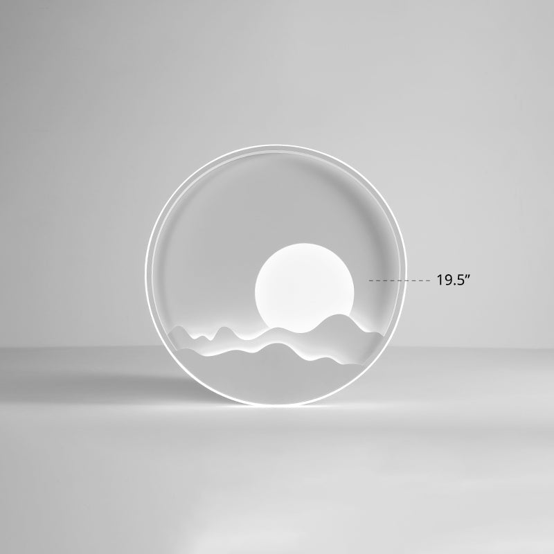 Modern LED Ceiling Light - Stylish Metal Flush Mount for Living Room - White Shade