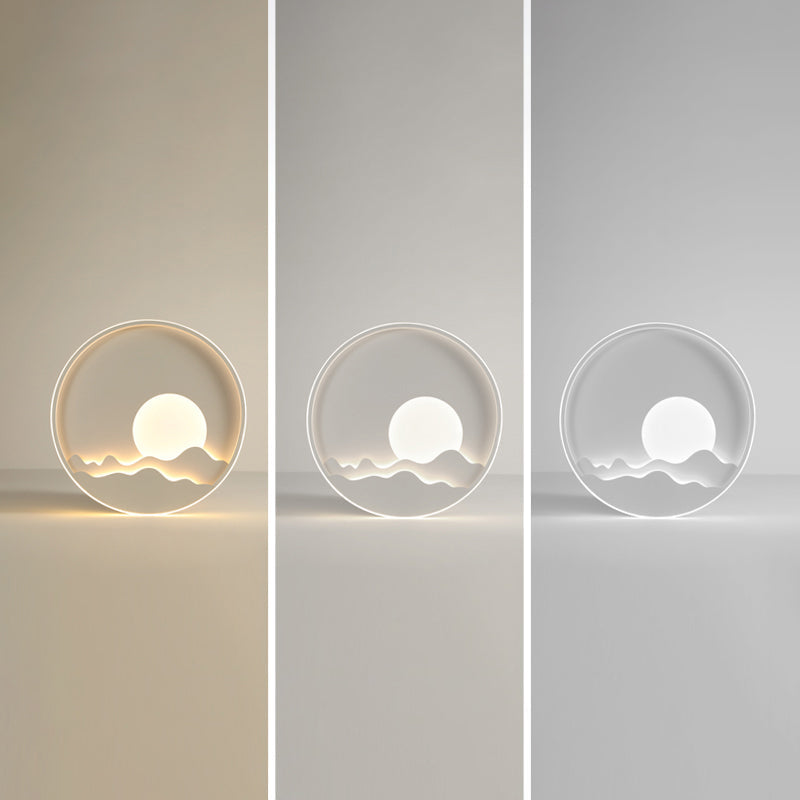 Modern LED Ceiling Light - Stylish Metal Flush Mount for Living Room - White Shade