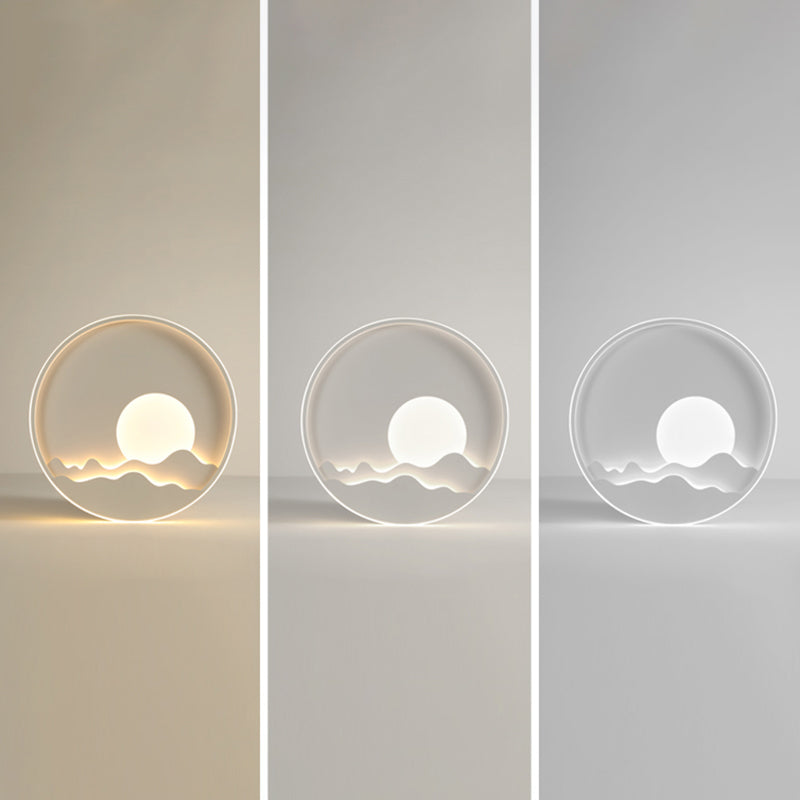 Modern LED Ceiling Light - Stylish Metal Flush Mount for Living Room - White Shade