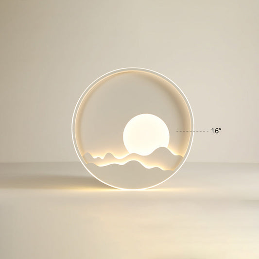 Modern LED Ceiling Light - Stylish Metal Flush Mount for Living Room - White Shade