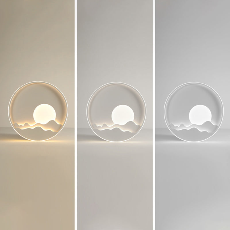 Modern LED Ceiling Light - Stylish Metal Flush Mount for Living Room - White Shade