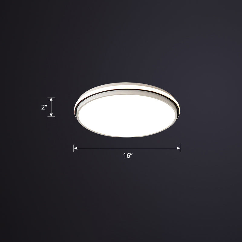 Round LED Flush Mount Ceiling Light for Bedroom