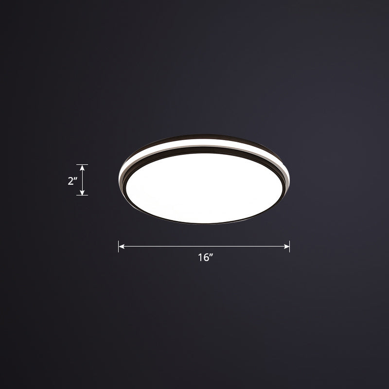 Round LED Flush Mount Ceiling Light for Bedroom