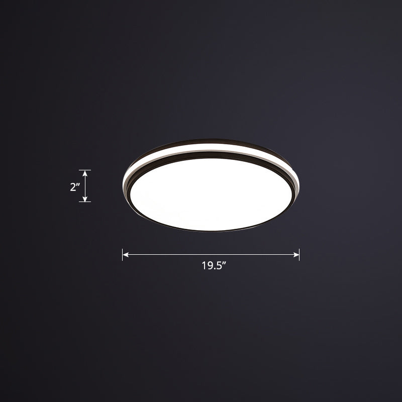 Round LED Flush Mount Ceiling Light for Bedroom