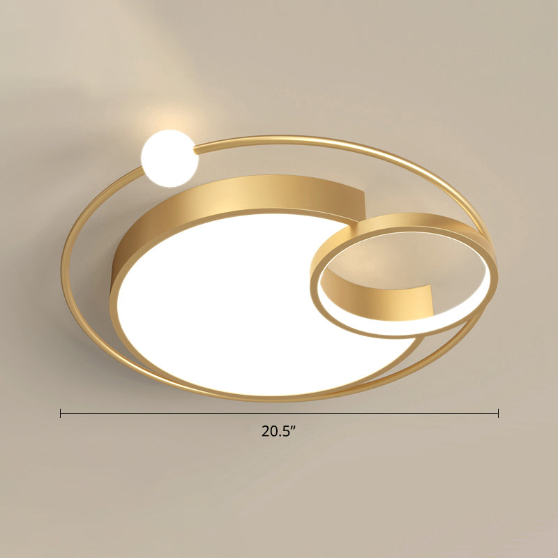 Nordic Moon LED Metal Ceiling Light for Bedroom