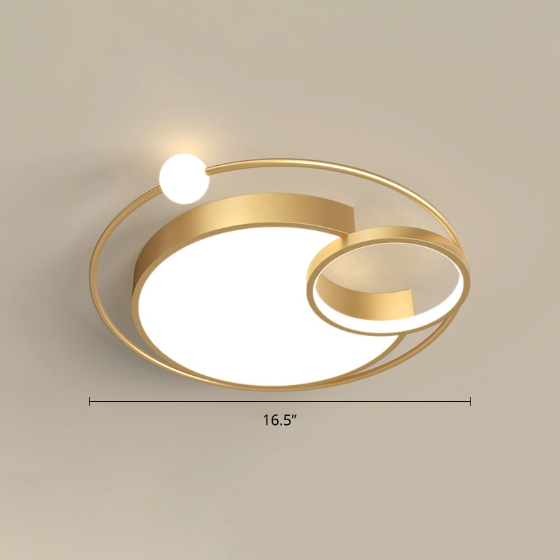 Nordic Moon LED Metal Ceiling Light for Bedroom
