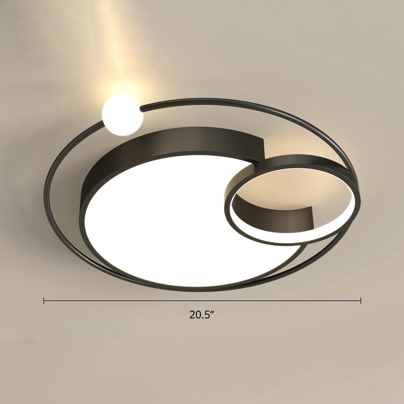 Nordic Moon LED Metal Ceiling Light for Bedroom