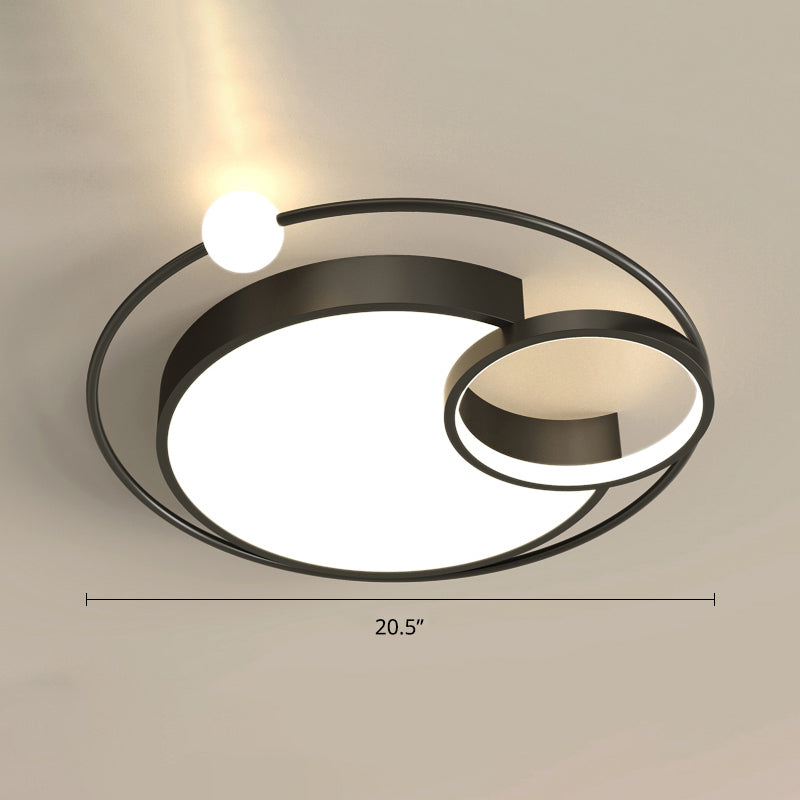 Nordic Moon LED Metal Ceiling Light for Bedroom