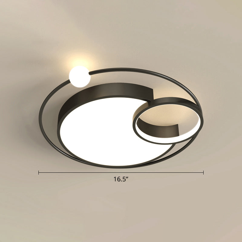 Nordic Moon LED Metal Ceiling Light for Bedroom