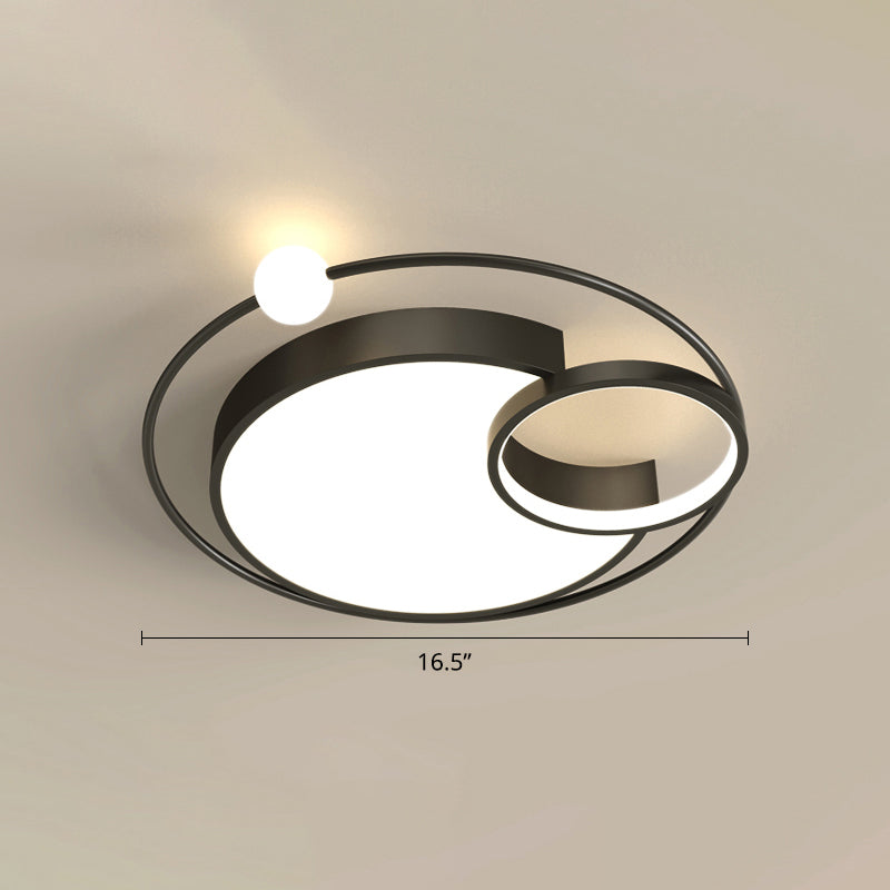 Nordic Moon LED Metal Ceiling Light for Bedroom