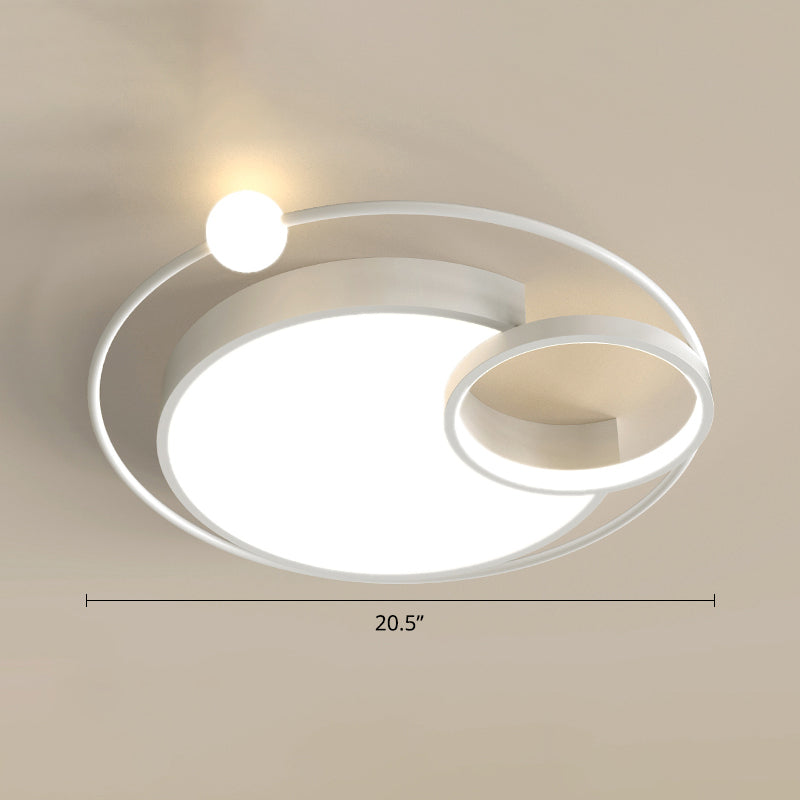 Nordic Moon LED Metal Ceiling Light for Bedroom