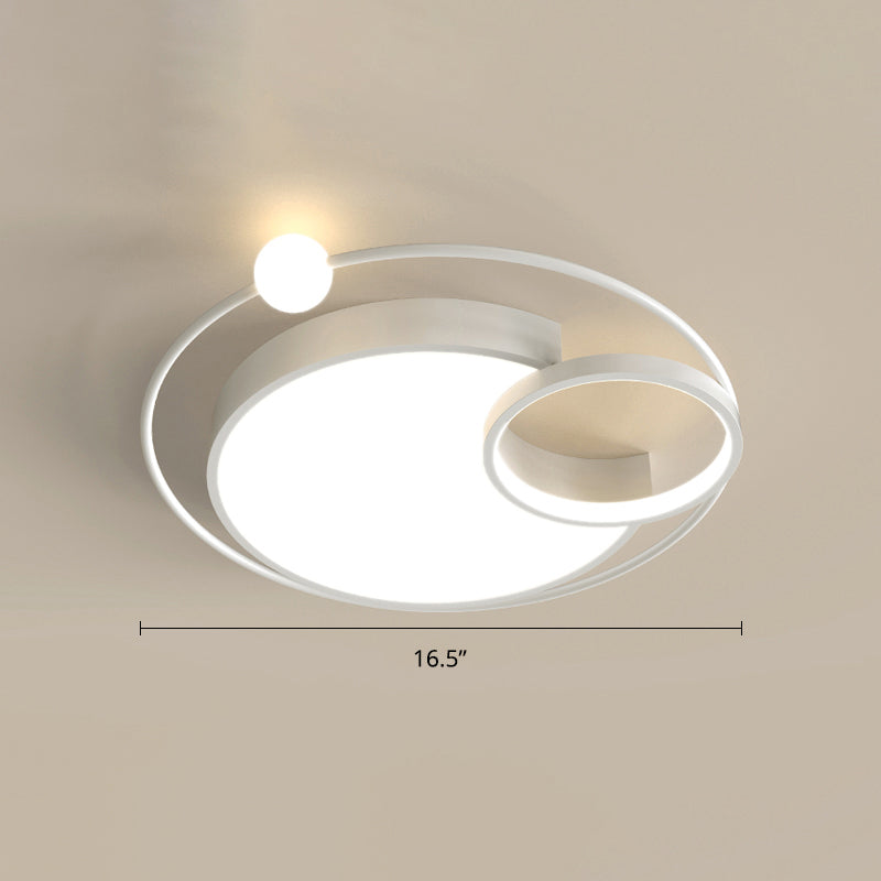 Nordic Moon LED Metal Ceiling Light for Bedroom