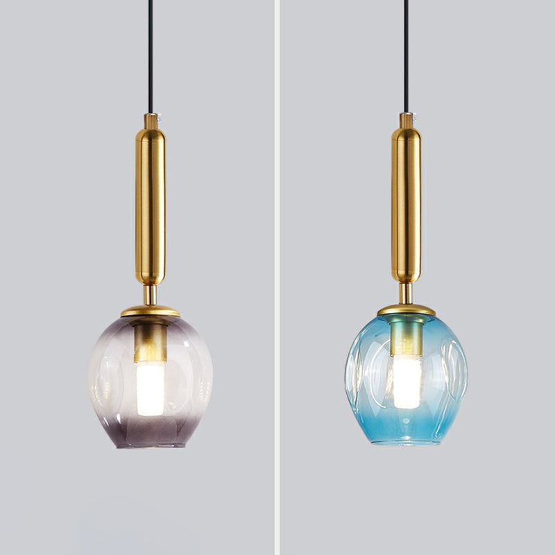 Postmodern Ombre Glass Ceiling Pendant Light for Living Room