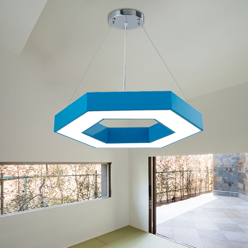 Suspension LED contemporaine en nid d'abeille - Vert/bleu/rouge dans une lumière blanche/chaude/naturelle