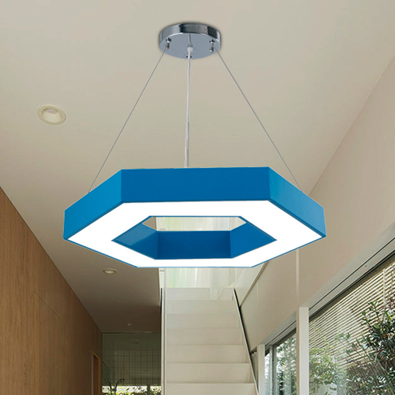 Suspension LED contemporaine en nid d'abeille - Vert/bleu/rouge dans une lumière blanche/chaude/naturelle