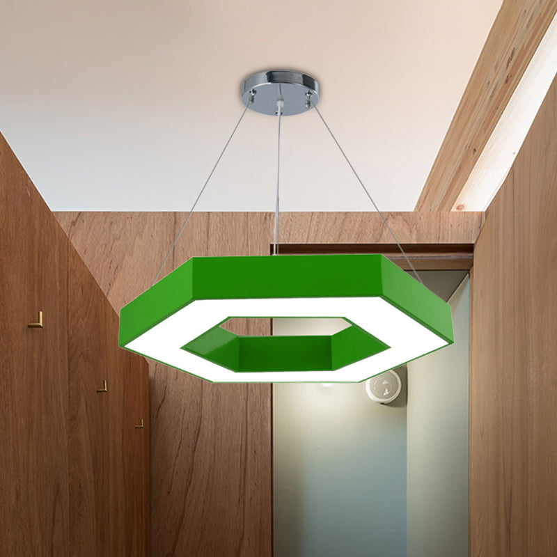 Suspension LED contemporaine en nid d'abeille - Vert/bleu/rouge dans une lumière blanche/chaude/naturelle