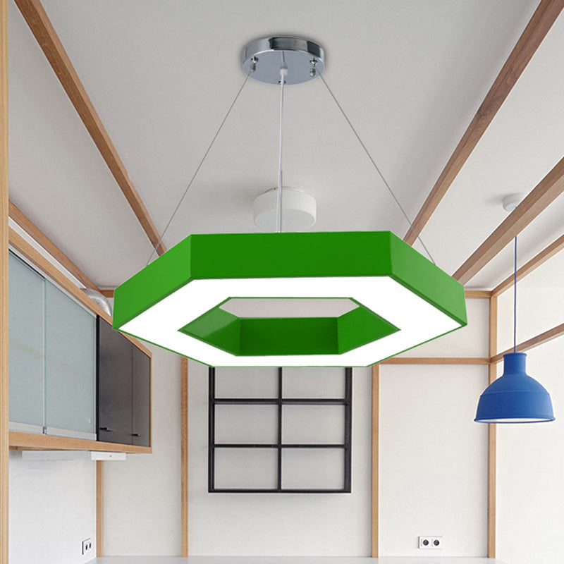 Suspension LED contemporaine en nid d'abeille - Vert/bleu/rouge dans une lumière blanche/chaude/naturelle