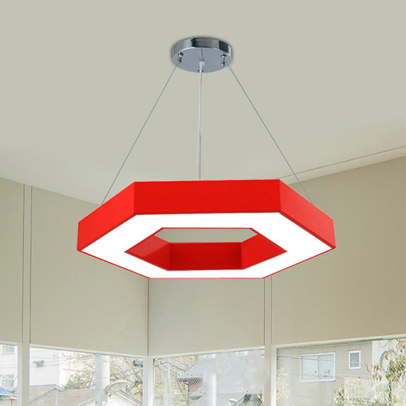 Suspension LED contemporaine en nid d'abeille - Vert/bleu/rouge dans une lumière blanche/chaude/naturelle