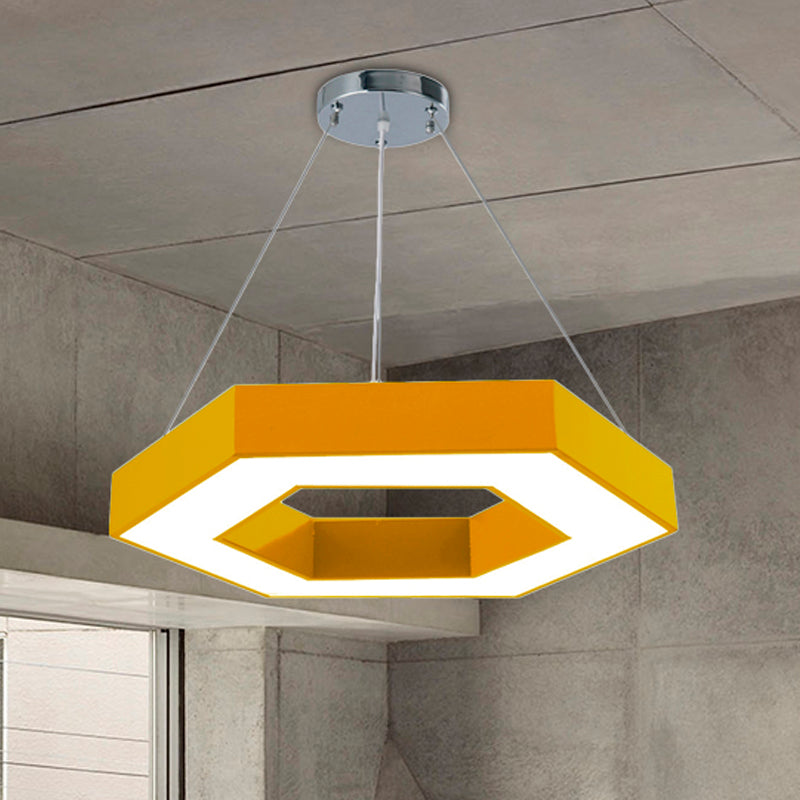 Suspension LED contemporaine en nid d'abeille - Vert/bleu/rouge dans une lumière blanche/chaude/naturelle