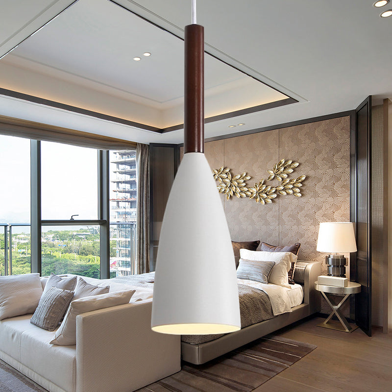 Modern Metallic Cone Pendant Lamp – Stylish Hanging Light for Restaurants
