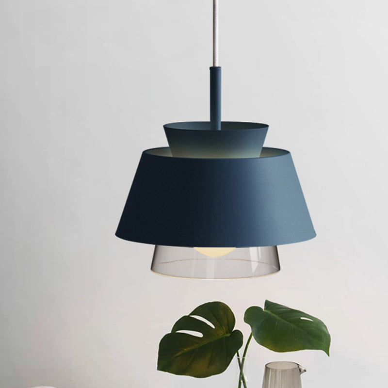 Blue/Green Tapered Hanging Light Macaron Pendant Lamp - Perfect For Dining Room