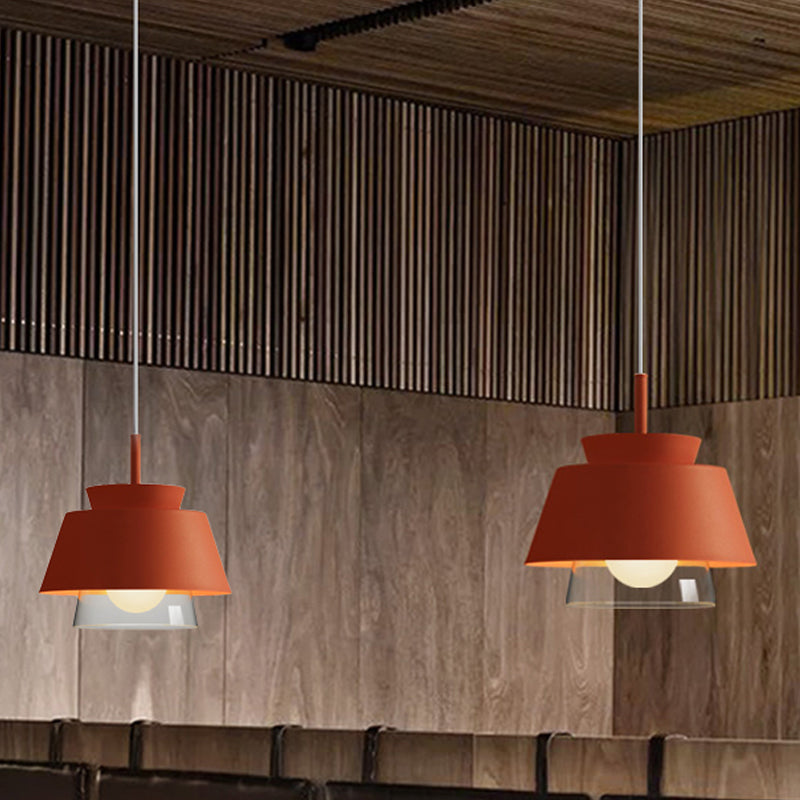 Blue/Green Tapered Hanging Light Macaron Pendant Lamp for Dining Room