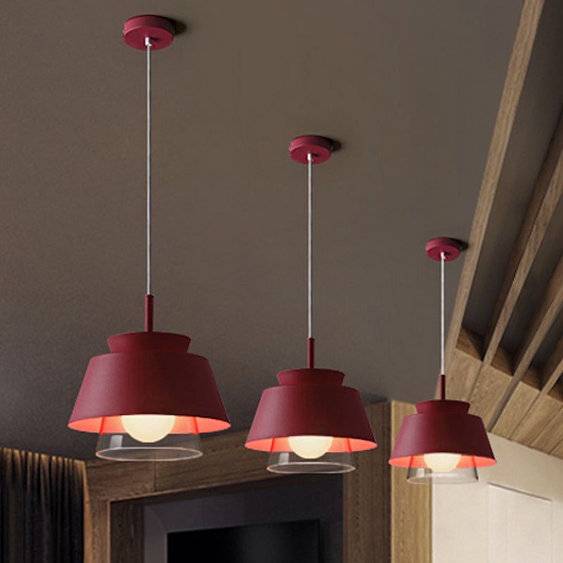 Blue/Green Tapered Hanging Light Macaron Pendant Lamp - Perfect For Dining Room