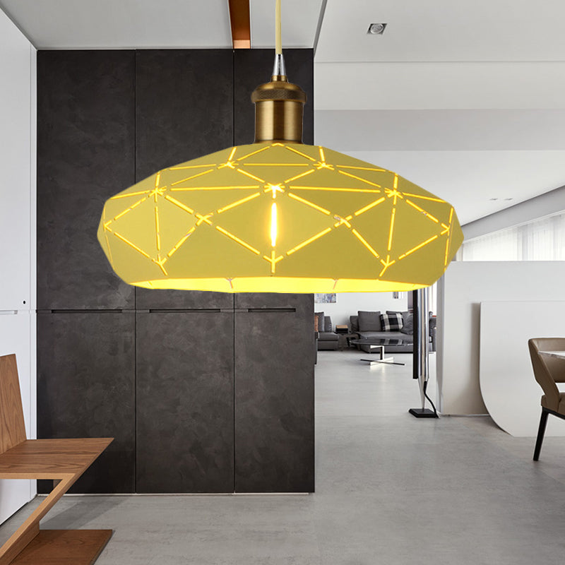 Macaron Facet-Shape Metal Pendant Light - Ideal for Kindergarten Decor