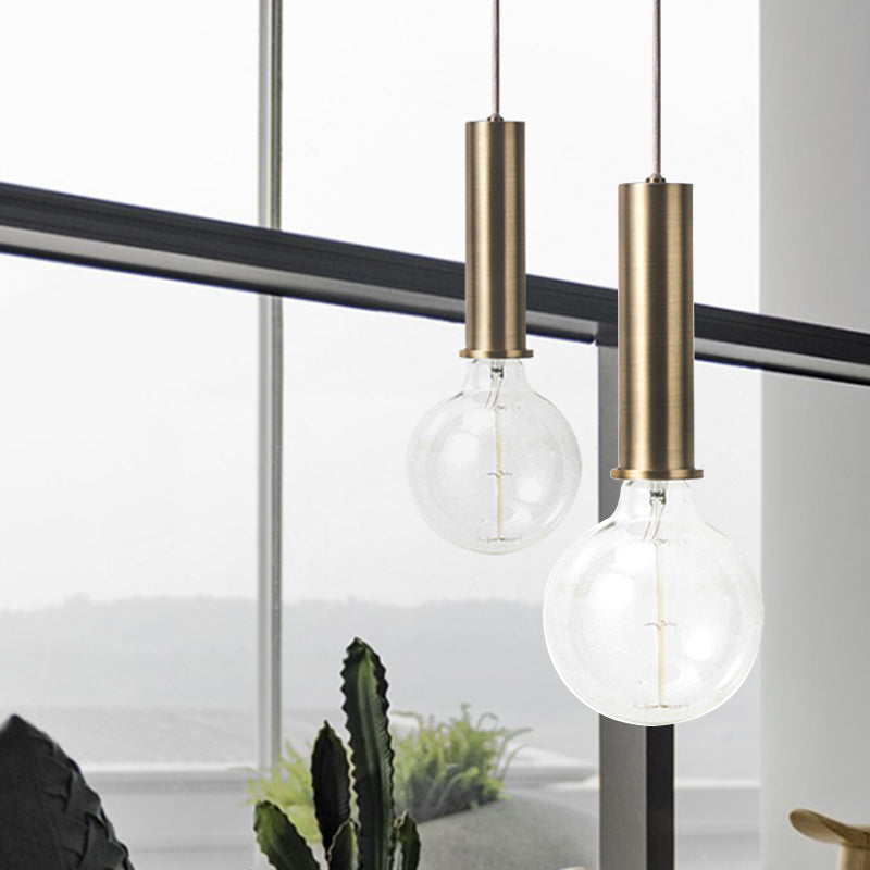 Mini Hanging Macaron Loft Metal Pendant Light - Single Light in Black/Blue/Pink/White - Perfect for Cafes