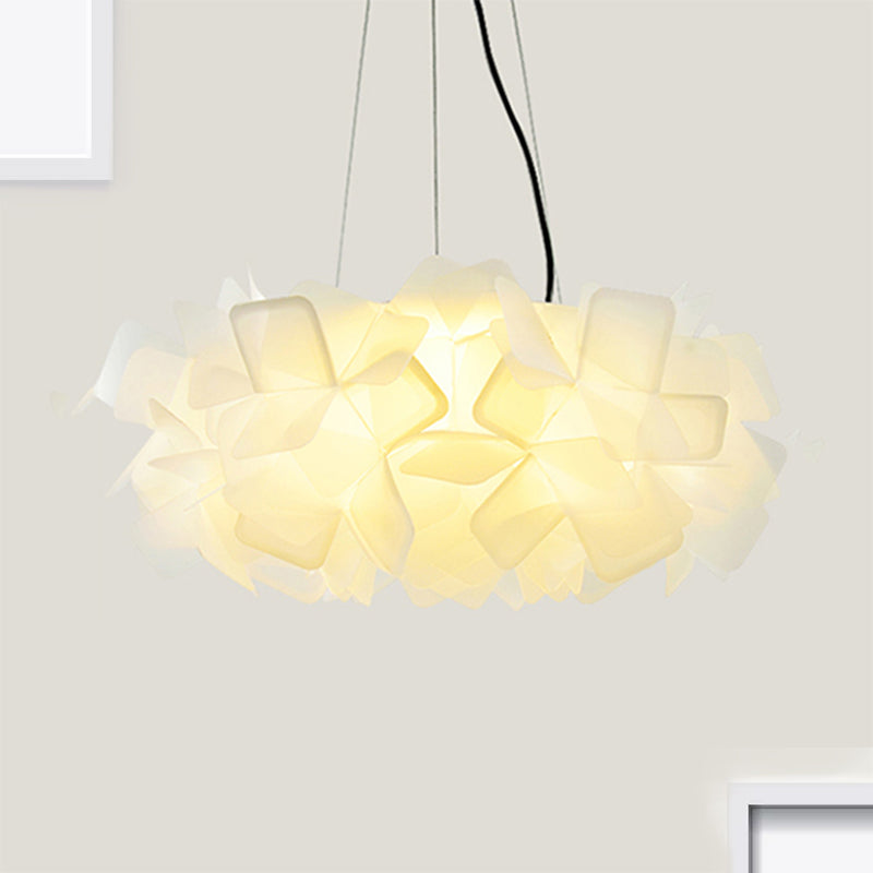 Contemporary Blossom Drop Pendant Ceiling Lamp - Brown/Blue/Purple - 21"/27.5" Wide - 1-Light Acrylic - Living Room