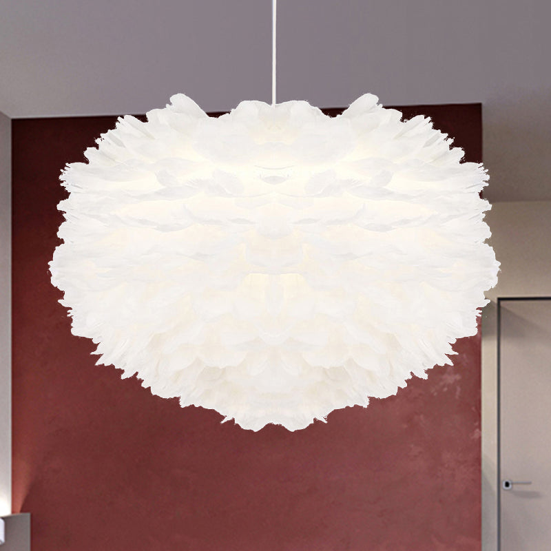 Feather Pendant Light with Modern Style Shade - Ceiling Light Fixture
