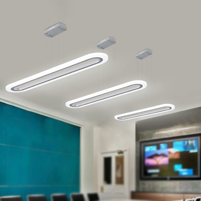 Modern Oval Office Ceiling Light with LED Pendant