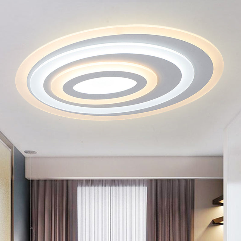 16"/19.5/25.5" Wide Oval Acrylic Flush Lamp - Contemporary LED White Flush Mount Ceiling Fixture - Warm/White Light" 

Enhanced title: "Wide Oval Acrylic Flush Lamp - LED White Flush Mount Ceiling Fixture - Warm/White Light