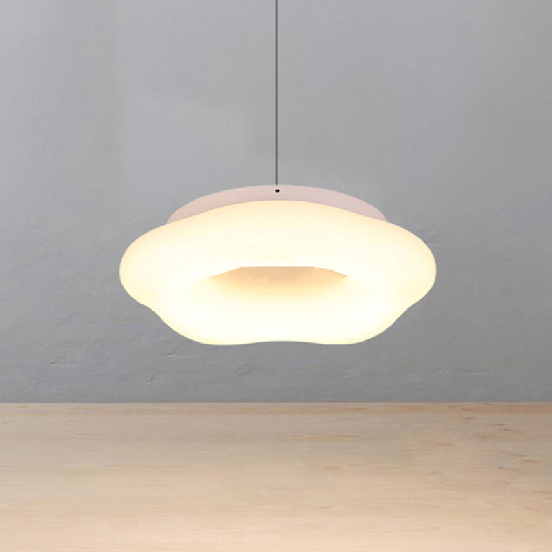 Cloud Drop Acrylic LED Pendant Ceiling Light for Living Room - 18"/21.5" Wide, White