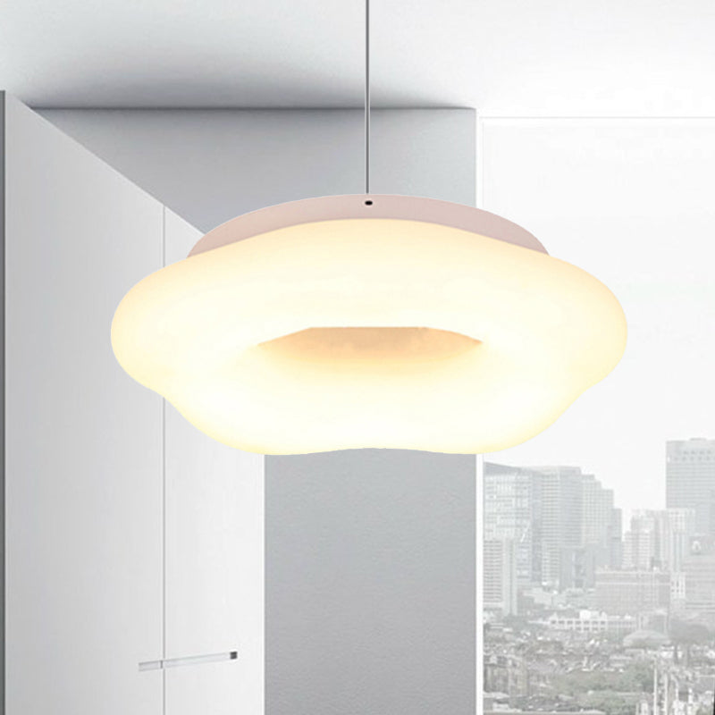 Cloud Drop Acrylic LED Pendant Ceiling Light for Living Room - 18"/21.5" Wide, White
