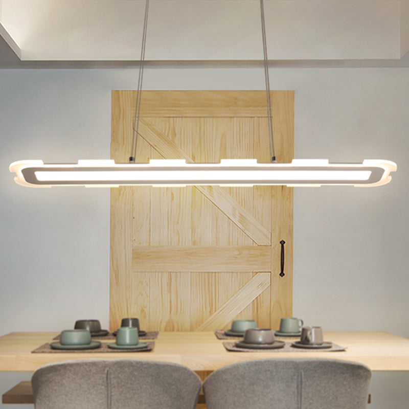 16/23.5/31.5 Wide Led Pendant Light: Minimalist Acrylic Shade Warm/White Light White / 16 Warm