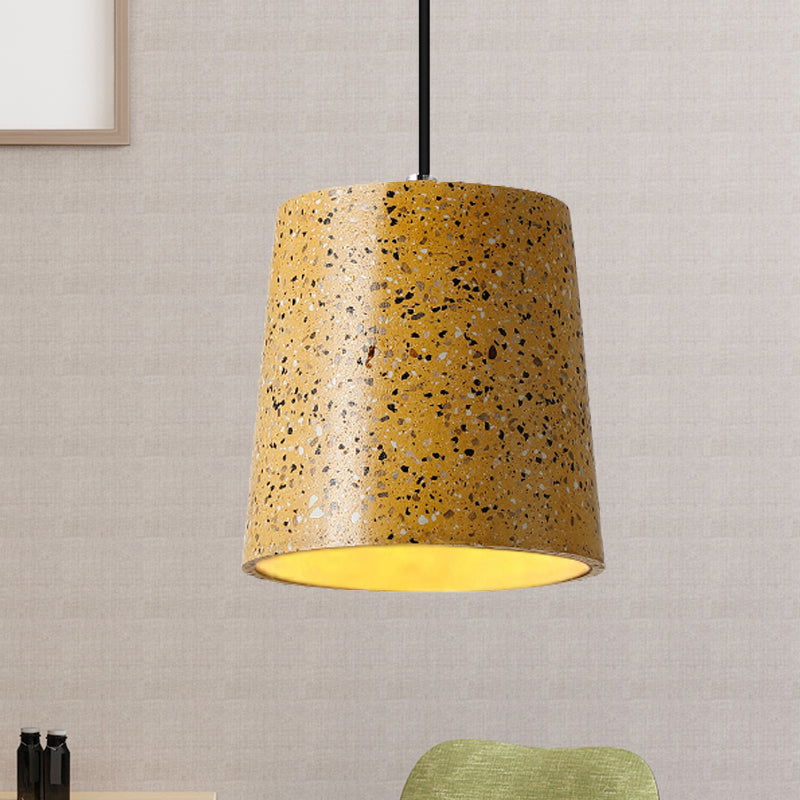 Nordic Style Cement Cone Pendant Light - 1 Light Black/White/Brown