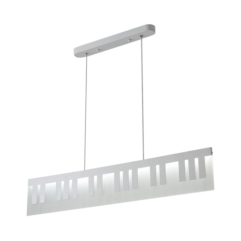 Piano-Shaped Led Dining Room Ceiling Lamp In Warm/White/Natural Light Contemporary Acrylic Design