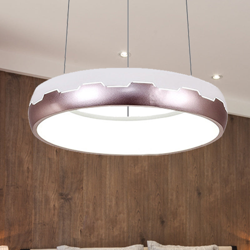 Rose Gold Ring Led Pendant Light Kit In White/Warm 18/21.5 Wide