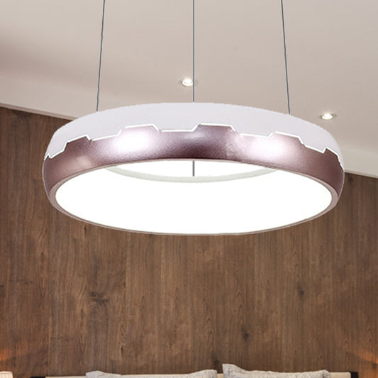 Rose Gold Ring Led Pendant Light Kit In White/Warm 18/21.5 Wide