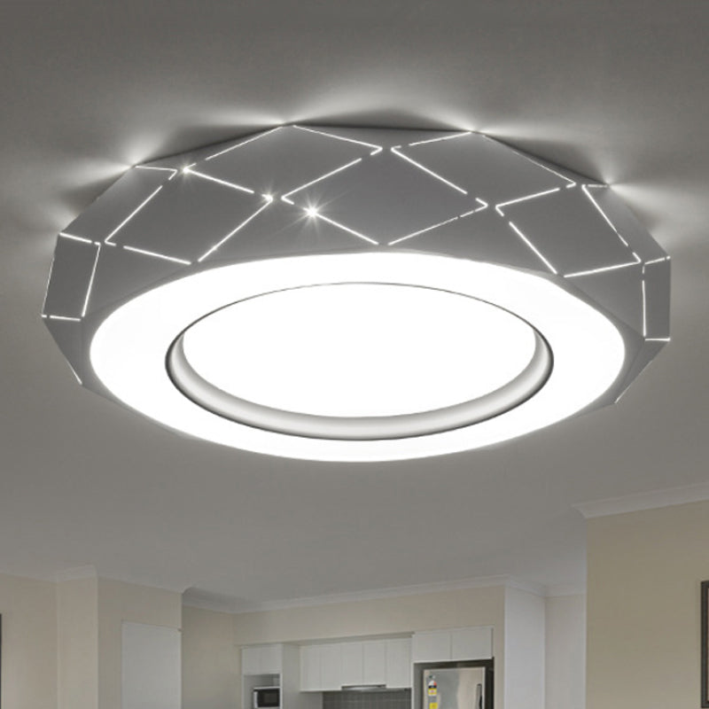 Minimalistic Acrylic Shade LED Ceiling Light in White, 11"/19.5"/24.5" Wide