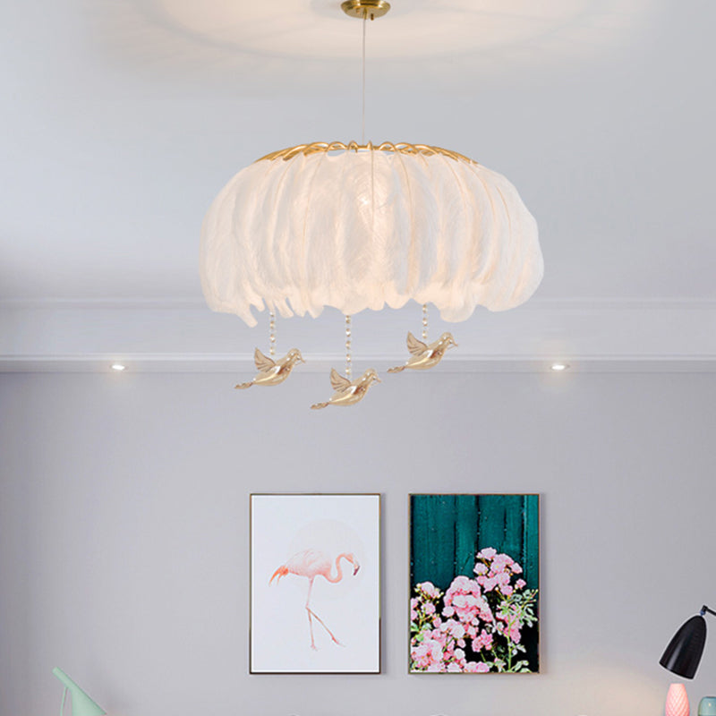 Nordic Feather Dining Room Pendant Light Fixture